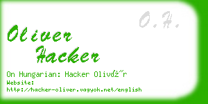 oliver hacker business card